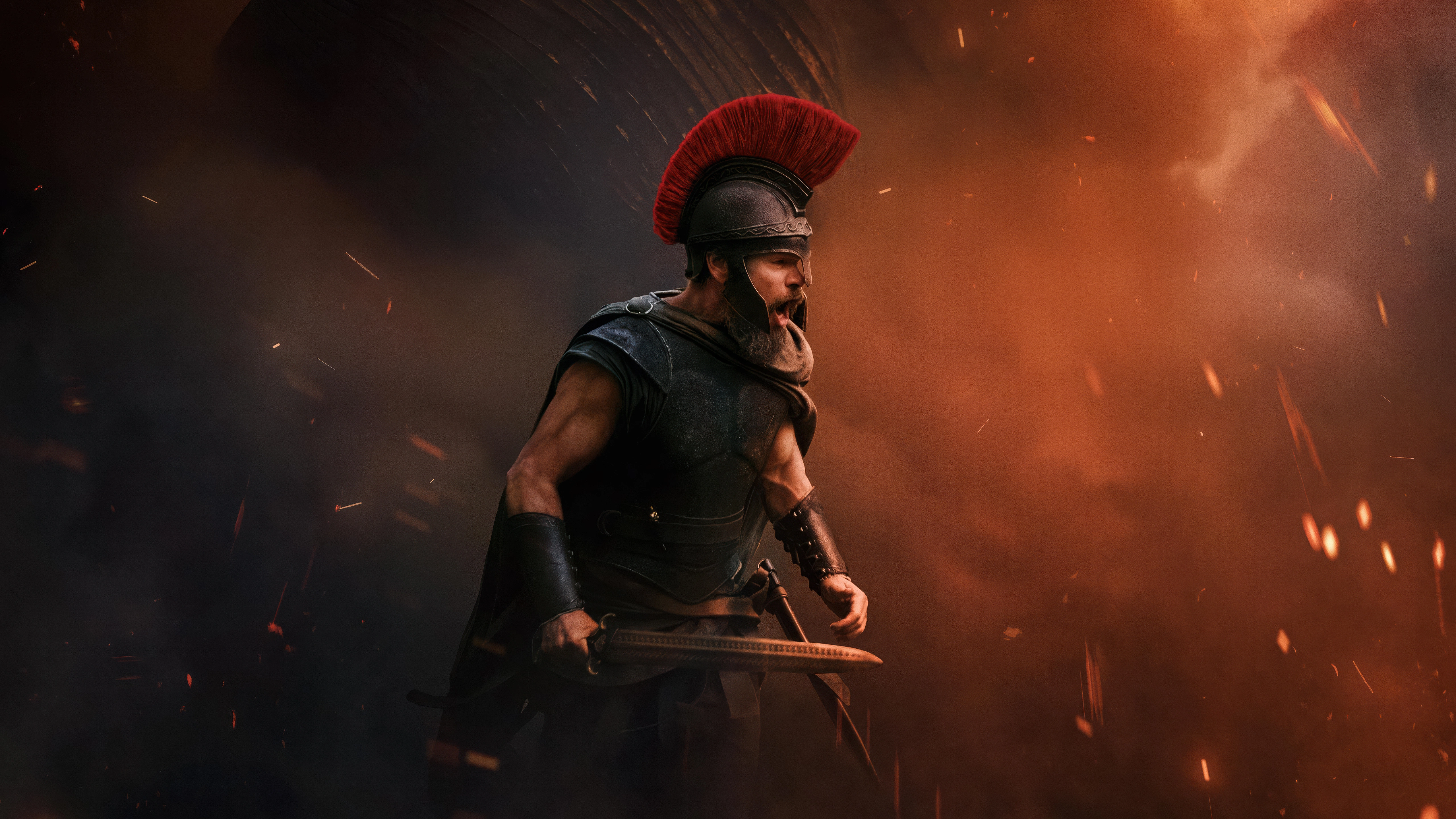 Matt Damon as the Greek hero Odysseus in the epic adventure